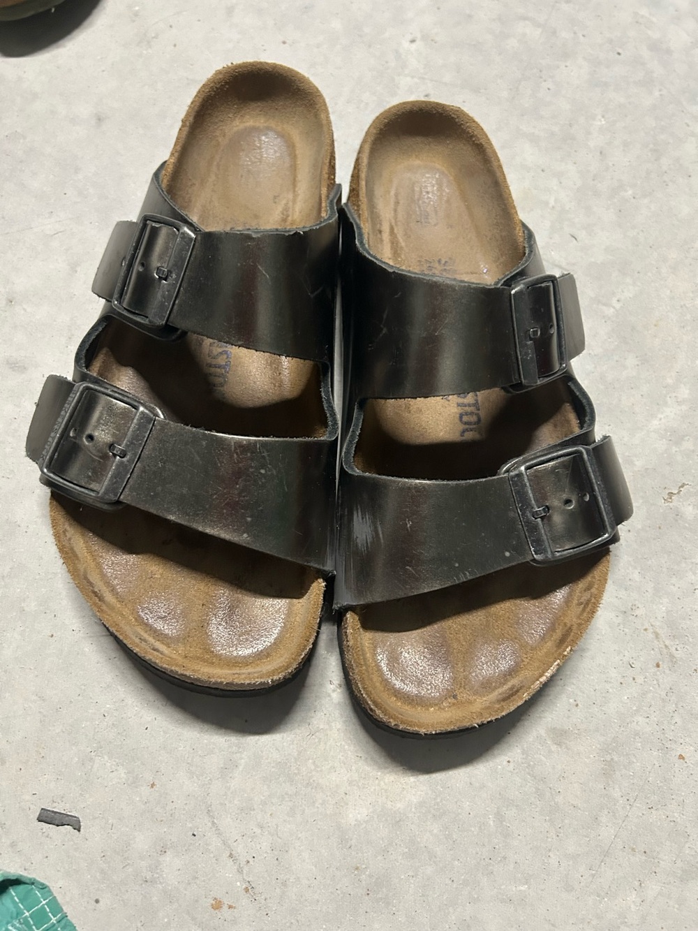 Birkenstock Black Double-Strap Slide Sandals - Picture 2 of 6